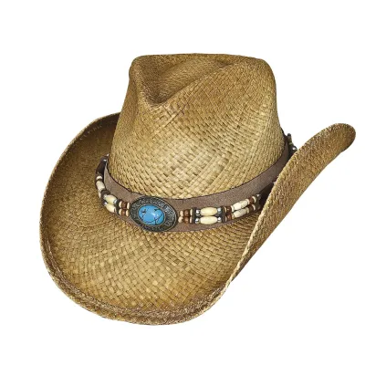 Chapeau Cowboy Jacinto Paille Naturel - Bulhide