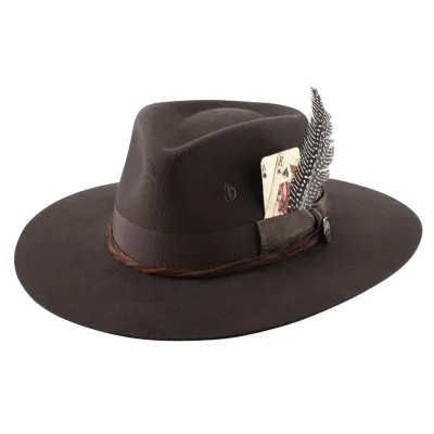 Fedora Unconditional Felt Hat Chocolate - Brittoli