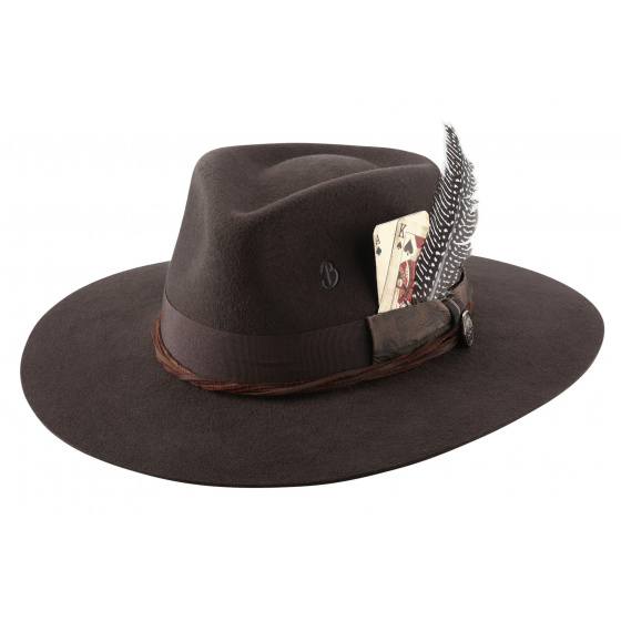 Fedora Unconditional Felt Hat Chocolate - Brittoli