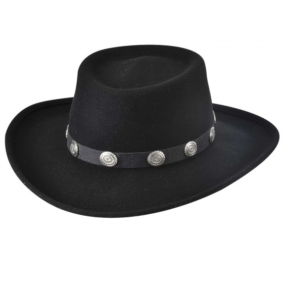 Western hat Close Friend Felt Wool Black- Bullhide