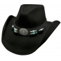 Chapeau Cowboy Jewel of the West Feutre Noir - Bullhide