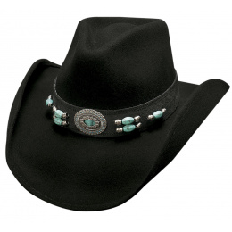 Cowboy Hat Jewel of the West Black Felt - Bullhide