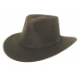 Traveller Duluth Brown Leather Hat - Bullhide