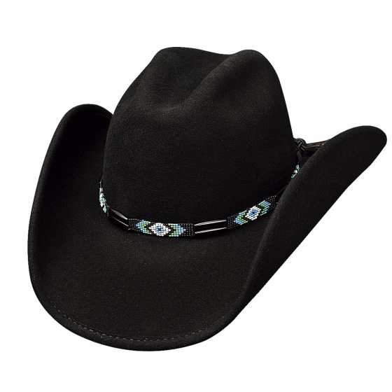 Cowboy Hat Secret Message Felt Black - Bullhide