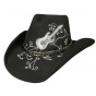 Chapeau de Cowboy Rock'n Roll Legend Feutre Laine Noir - Bullhide