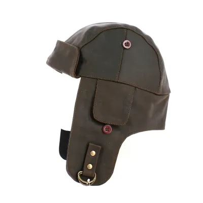 Casque Auto Boyington Cuir Marron - Aussie Apparel
