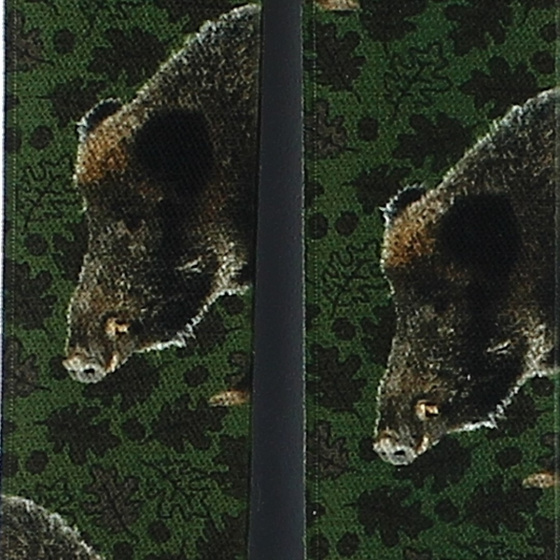 Hunter Suspenders with Wild Boar Motif - Traclet