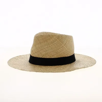 Chapeau Traveller Paille Rafia Aba Naturel - Traclet