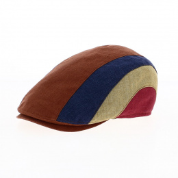 Detroit Flat Cap Linen Stripes - Göttmann