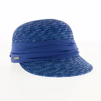 Casquette Paille Naturelle Bleue - Seeberger