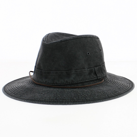 Safari Hat Durban Black Cotton - Crambes