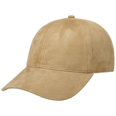 Beige Leather Baseball Cap Fevy - Stetson