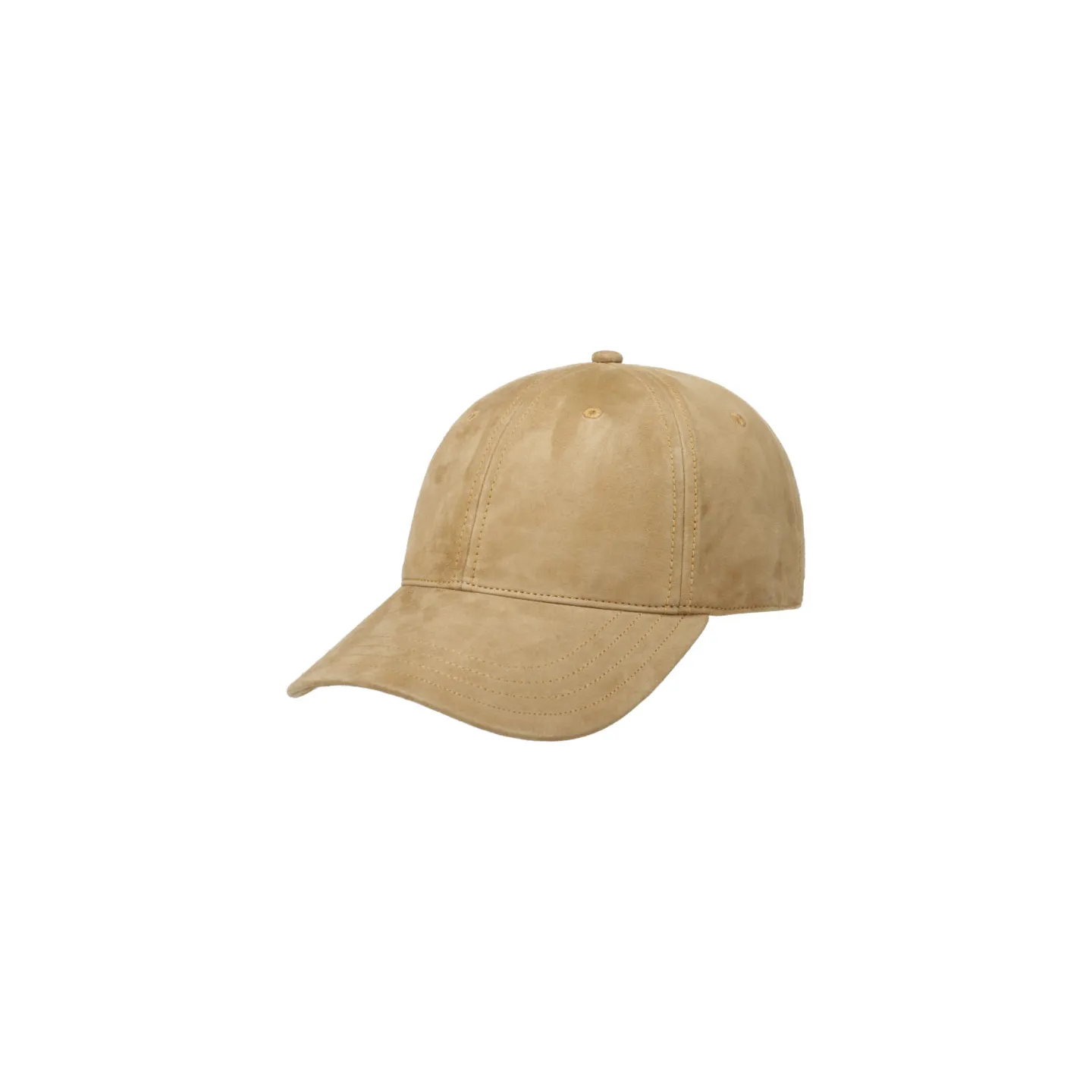 Beige Leather Baseball Cap Fevy - Stetson