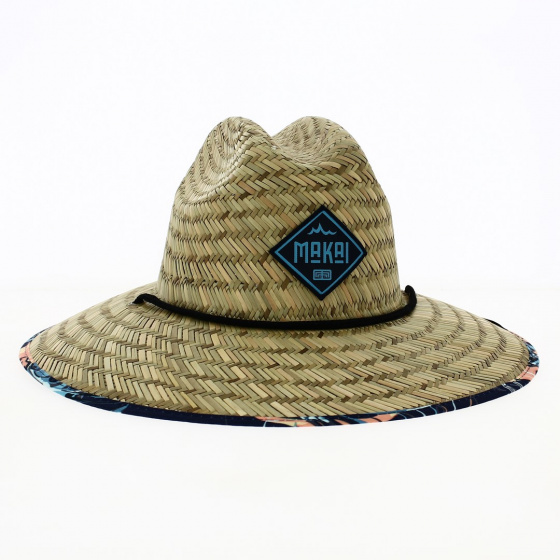 Straw hat large brim Le Galet - Makai