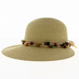 Large Visor Cap Ludmila Straw Paper UPF50+ - Traclet