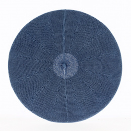 Classic Blue Cotton Beret - Le Béret Français