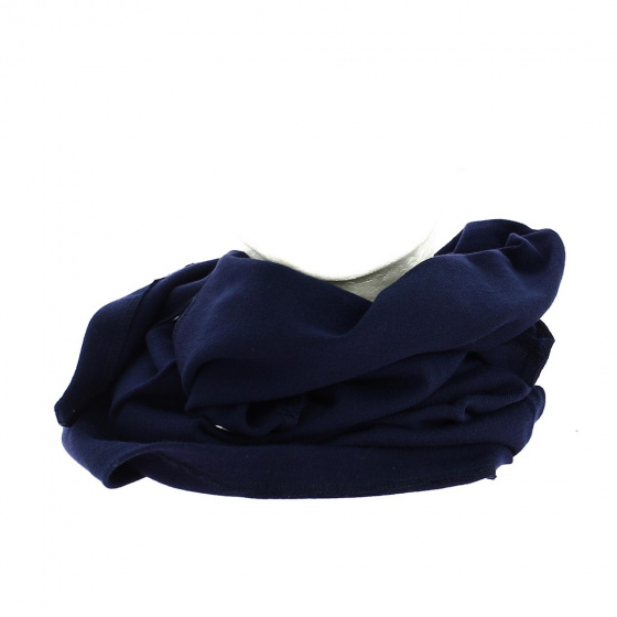 Bielle Cotton Neckwarmer Blue Navy - Laulhère