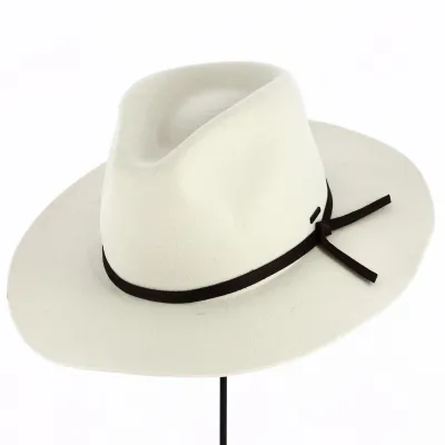 Chapeau Cowboy Cohen Feutre Laine Blanc Crème - Brixton