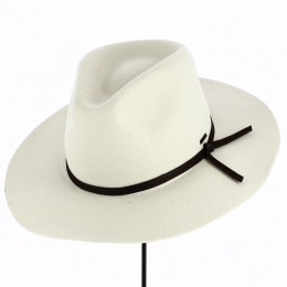 Chapeau Cowboy Cohen Feutre Laine Blanc Crème - Brixton
