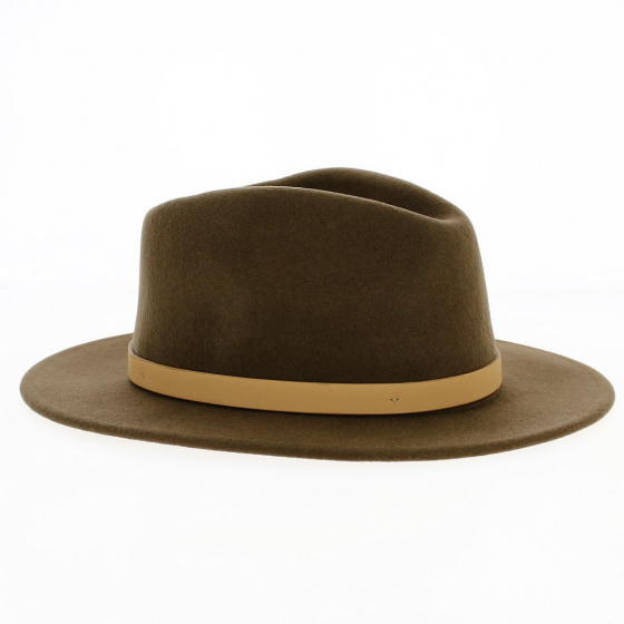 Fedora Messer Desert Brown Wool Felt Hat - Brixton