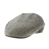 François Linen Beige Flat Cap - Traclet
