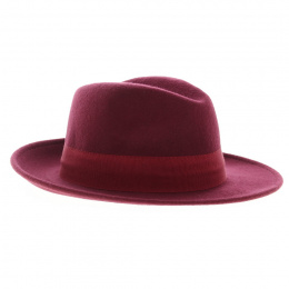 Chapeau Fedora Feutre Laine Vanador Bordeaux - Traclet