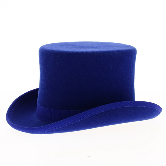 Chapeau Haut de Forme Feutre Laine Imperméable Bleu - Traclet Chapeau Haut de Forme Feutre Laine Imperméable Bleu - Traclet