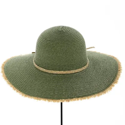 Capeline Lylio Paille Papier Vert Olive - Traclet