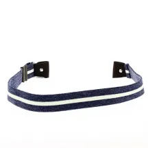 Ceinture sans boucle rayée bleu délavé - Traclet