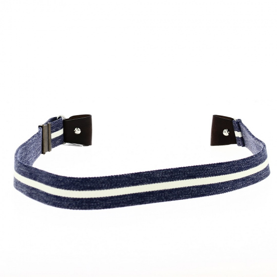 Belt without buckle striped blue - Traclet