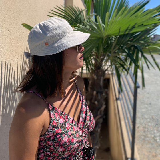 Casquette Angelina Anti-Uv Coton Beige - Mayser