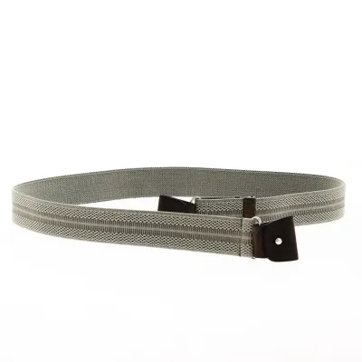 Grey striped belt without buckle - Traclet