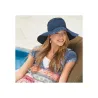 Capeline scrunchie Marine a poids blanc UPF 50+ - House Of Ord