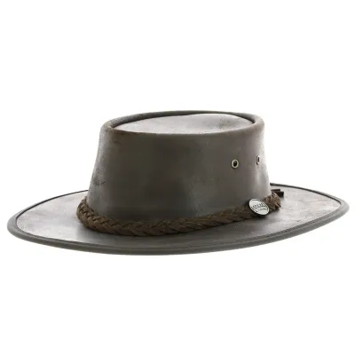 Chapeau cuir kangourou Squashy Marron