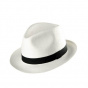 Chapeau style Blue brother paille