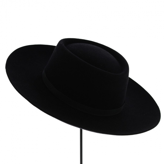 Chapeau Gambler Durango Feutre Laine Noir - Guerra