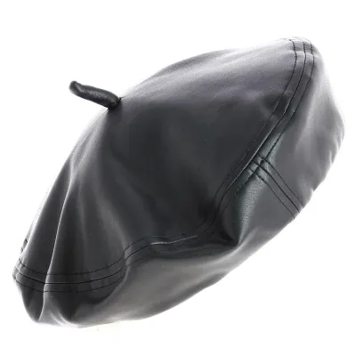 Audrey Polyurethane Beret Black - BRIXTON
