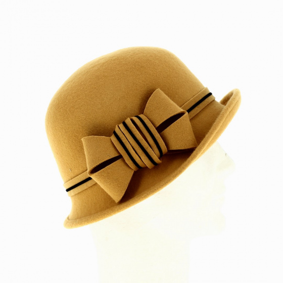 Chapeau femme cloche doriane moutarde