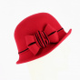 Chapeau femme cloche doriane rouge