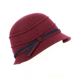 Milan Cloche Hat Felt Bordeaux