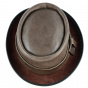 Brown Leather Half Top Hat