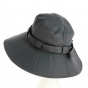 Khaki wide-brimmed rain hat