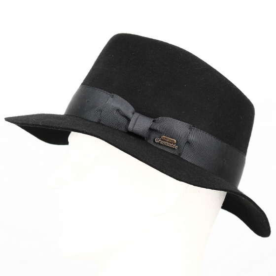 Traveller Hat Felt Wool Black Waterproof
