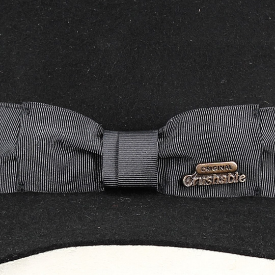 Traveller Hat Felt Wool Black Waterproof Bow