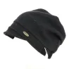 Béret Bonnet Laine avec visière Noir- Traclet  Reference : 8861 | Chapellerie Traclet