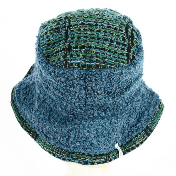 Chapeau Cloche Chantal Bleu & Vert - Traclet Chapeau Cloche Chantal Bleu & Vert - Traclet