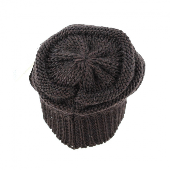 Bonnet rasta grosse maille marron Bonnet rasta grosse maille marron
