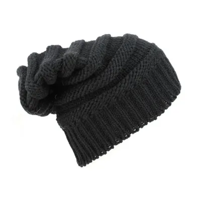Bonnet rasta grosse maille noir