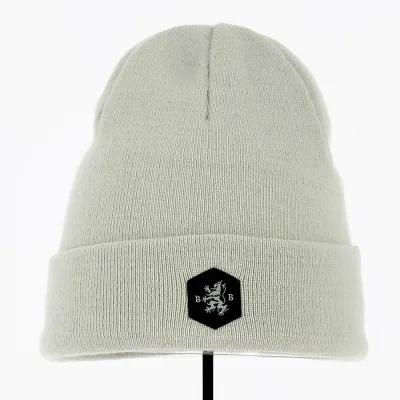 White Acrylic Beanie Beanie - Traclet