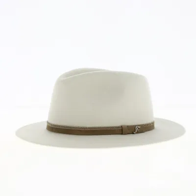 Chapeau Traveller Feutre Laine Blanc - Fléchet